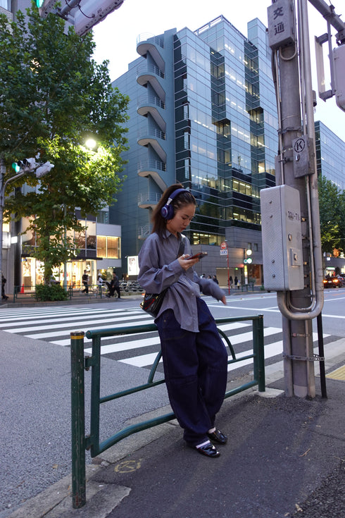 刺繍カーブデニム